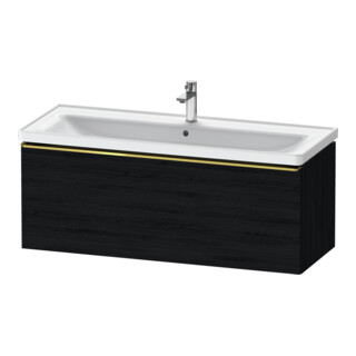 Duravit Meuble sous lavabo D-Neo 118,4x45,2x44 cm, 1 tiroir, chêne noir, brillant