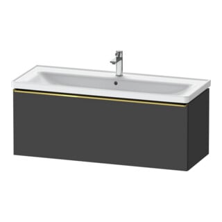 Duravit Meuble sous lavabo D-Neo 118,4x45,2x44 cm, 1 tiroir, wd, gris pol/gris mat