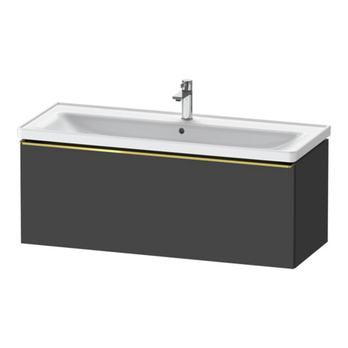 Duravit Meuble sous lavabo D-Neo 118,4x45,2x44 cm, 1 tiroir, wd, gris pol/gris mat