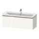 Duravit Meuble sous lavabo D-Neo 118,4x45,2x44cm, 1 tiroir, chêne blanchi, blanc laqué brillant-1