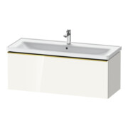 Duravit Meuble sous lavabo D-Neo 118,4x45,2x44cm, 1 tiroir, chêne blanchi, blanc laqué brillant