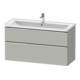 Duravit Meuble sous-lavabo D-Neo 118,4x45,2x62,5 cm, 2 tiroirs, wd, chr/béton ma-1