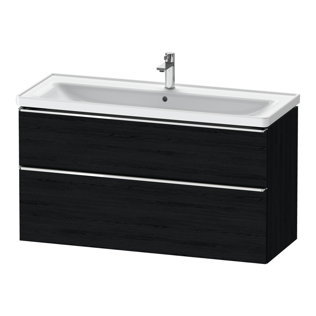 Duravit Meuble sous lavabo D-Neo 118,4x45,2x62,5 cm, 2 tiroirs, wd, chr/chêne noir