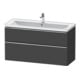Duravit Meuble sous-lavabo D-Neo 118,4x45,2x62,5 cm, 2 tiroirs, wd, chr/Grap ma-1
