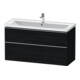Duravit Meuble sous lavabo D-Neo 118,4x45,2x62,5 cm, 2 tiroirs, wd, ES laqué/blanc oeuf-1
