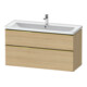 Duravit Meuble sous lavabo D-Neo 118,4x45,2x62,5 cm, 2 tiroirs, wd, g pol/Ei Nat-1