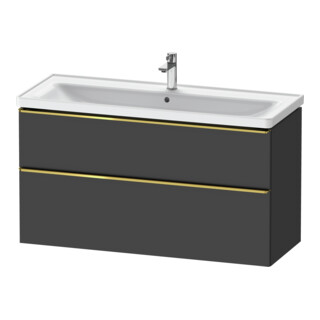 Duravit Meuble sous lavabo D-Neo 118,4x45,2x62,5 cm, 2 tiroirs, wd, gris pâle/gris marbre