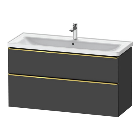 Duravit Meuble sous lavabo D-Neo 118,4x45,2x62,5 cm, 2 tiroirs, wd, gris pâle/gris marbre