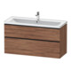 Duravit Meuble sous lavabo D-Neo 118,4x45,2x62,5 cm, 2 tiroirs, wd, noir/noisette naturelle-1