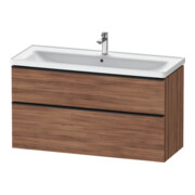Duravit Meuble sous lavabo D-Neo 118,4x45,2x62,5 cm, 2 tiroirs, wd, noir/noisette naturelle