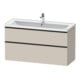 Duravit Meuble sous-lavabo D-Neo 118,4x45,2x62,5 cm, 2 tiroirs, wd, noir/taupe ma-1