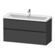 Duravit Meuble sous lavabo D-Neo 118,4x45,2x62,5 cm, 2 tiroirs, wd, sw/Grap ma-1