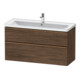 Duravit Meuble sous-lavabo D-Neo 118,4x45,2x62,5cm, 2 tiroirs, blanc mat, bois naturel-1
