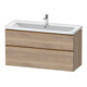 Duravit Meuble sous-lavabo D-Neo 118,4x45,2x62,5cm, 2 tiroirs, wd, b geb/Ei ma-1