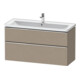 Duravit Meuble sous-lavabo D-Neo 118,4x45,2x62,5cm, 2 tiroirs, wd, chr/lin-1