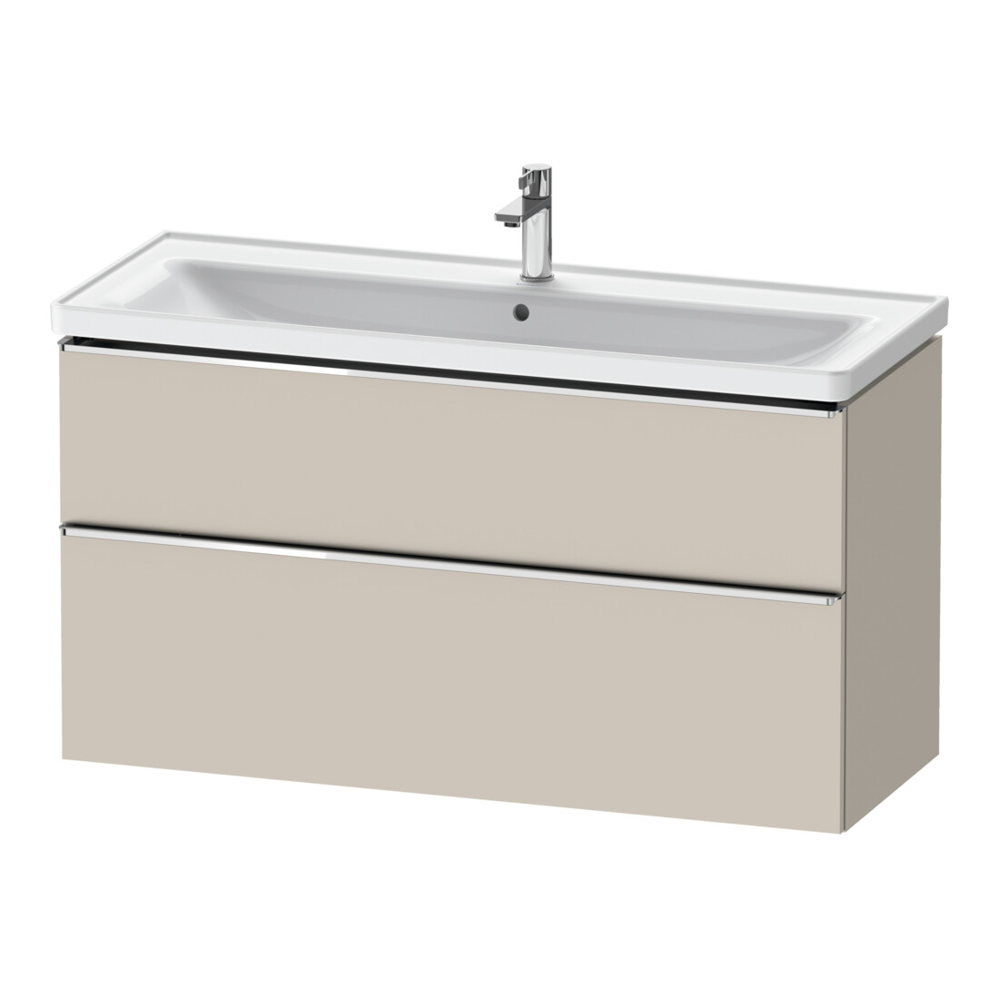 Duravit Meuble sous-lavabo D-Neo 118,4x45,2x62,5cm, 2 tiroirs, wd, chr/Taupe ma