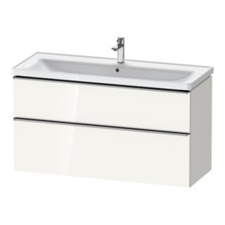Duravit Meuble sous lavabo D-Neo 118,4x45,2x62,5cm, 2 tiroirs, wd, ES blanc/gris brillant