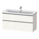 Duravit Meuble sous lavabo D-Neo 118,4x45,2x62,5cm, 2 tiroirs, wd, ES blanc/gris brillant-1