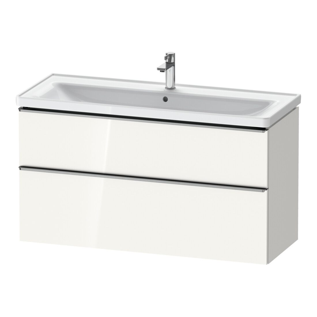 Duravit Meuble sous lavabo D-Neo 118,4x45,2x62,5cm, 2 tiroirs, wd, ES blanc/gris brillant