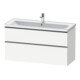 Duravit Meuble sous-lavabo D-Neo 118,4x45,2x62,5cm, 2 tiroirs, wd, ES blanc/gris ma-1