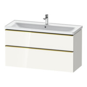 Duravit Meuble sous-lavabo D-Neo 118,4x45,2x62,5cm, 2 tiroirs, wd, g pol/blc hgl