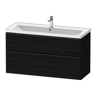 Duravit Meuble sous lavabo D-Neo 118,4x45,2x62,5cm, 2 tiroirs, wd, noir/blanc œuf