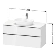 Duravit Meuble sous-lavabo D-Neo 120x55 cm, b geb/Bas m, 2 SBK, 1 A, 1 Pl-5