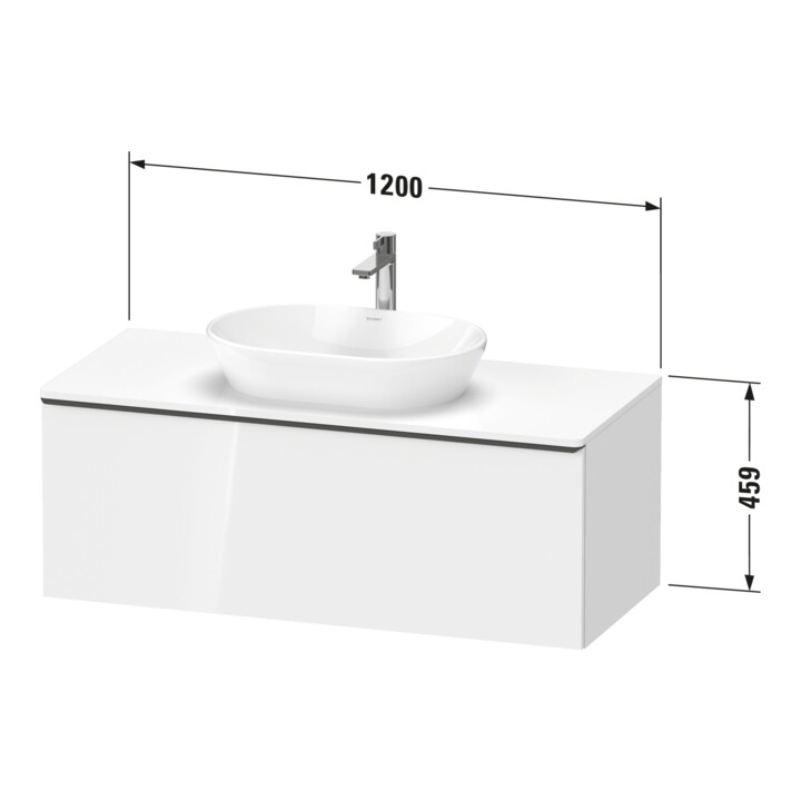 Duravit Meuble sous-lavabo D-Neo 120x55 cm, b usagé/Lei, 1 A, 1 pl, suspendu