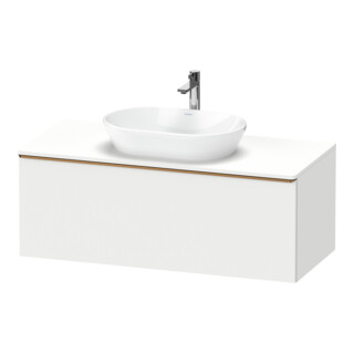 Duravit Meuble sous-lavabo D-Neo 120x55 cm, blanc brillant, 1 tiroir, 1 tablette, suspendu