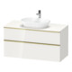 Duravit Meuble sous-lavabo D-Neo 120x55 cm, blanc brillant, 2 tiroirs, 1 porte, 1 plan-1