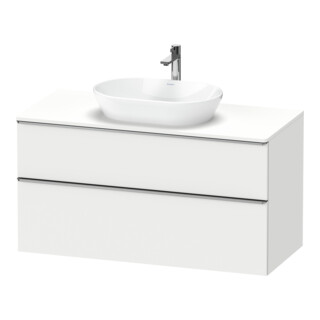 Duravit Meuble sous lavabo D-Neo 120x55 cm, blanc brillant, 2 tiroirs, 1 porte, 1 plan