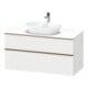 Duravit Meuble sous lavabo D-Neo 120x55 cm, blanc brillant/mat, 2 tiroirs, 1 porte, 1 plan-1