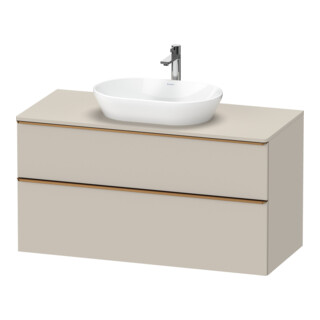 Duravit Meuble sous-lavabo D-Neo 120x55 cm, blanc brillant/mat, 2 tiroirs, 1 porte, 1 plan