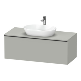 Duravit Meuble sous lavabo D-Neo 120x55 cm, blanc/gris mat, 1 tiroir, 1 porte, suspendu