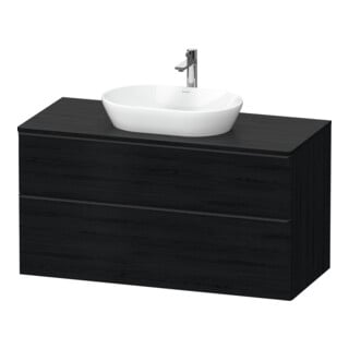 Duravit Meuble sous lavabo D-Neo 120x55 cm, blanc/œuf, 2 tiroirs, 1 porte, 1 plan