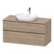 Duravit Meuble sous lavabo D-Neo 120x55 cm, blanc/oeuf, 2 tiroirs, 1 porte, 1 tablette-1