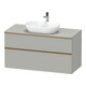Duravit Meuble sous-lavabo D-Neo 120x55 cm, chêne brossé/gris, 2 tiroirs, 1 abattant, 1 plan-1