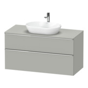 Duravit Meuble sous lavabo D-Neo 120x55 cm, chrome/béton m, 2 tiroirs, 1 porte, 1 plan