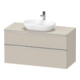 Duravit Meuble sous lavabo D-Neo 120x55 cm, chrome/taupe, 2 tiroirs, 1 porte, 1 plan-1