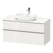 Duravit Meuble sous-lavabo D-Neo 120x55 cm, ES blanc/gris, 2 tiroirs, 1 porte, 1 plan