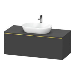 Duravit Meuble sous lavabo D-Neo 120x55 cm, gris mat, 1 tiroir, 1 porte, suspendu