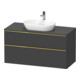 Duravit Meuble sous-lavabo D-Neo 120x55 cm, gris pailleté, 2 tiroirs, 1 porte, 1 plan-1