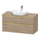 Duravit Meuble sous-lavabo D-Neo 120x55 cm, gris perle/émeri, 2 tiroirs, 1 porte, 1 plan-1