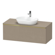 Duravit Meuble sous lavabo D-Neo 120x55 cm, gris poli/lin, 1 tiroir, 1 porte, suspendu