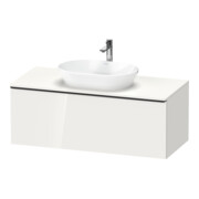 Duravit Meuble sous lavabo D-Neo 120x55 cm, noir/blanc, 1 tiroir, 1 porte, suspendu