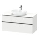 Duravit Meuble sous-lavabo D-Neo 120x55 cm, noir/blanc mat, 2 tiroirs, 1 porte, 1 plan-1