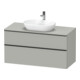 Duravit Meuble sous lavabo D-Neo 120x55 cm, noir/gris mat, 2 tiroirs, 1 porte, 1 plan-1