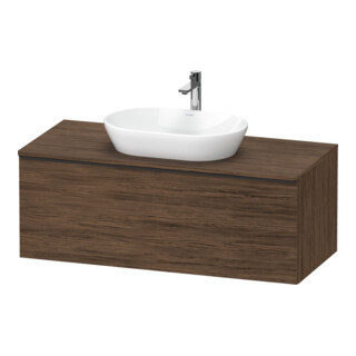 Duravit Meuble sous-lavabo D-Neo 120x55 cm, noir/noisette, 1 tiroir, 1 porte, suspendu
