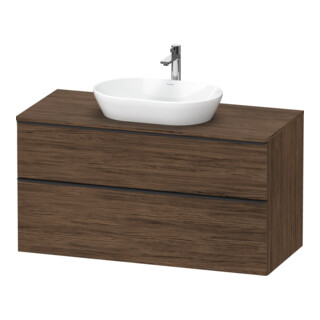 Duravit Meuble sous-lavabo D-Neo 120x55 cm, noir/noisette d, 2 tiroirs, 1 porte, 1 plan