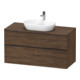 Duravit Meuble sous-lavabo D-Neo 120x55 cm, noir/noisette d, 2 tiroirs, 1 porte, 1 plan-1